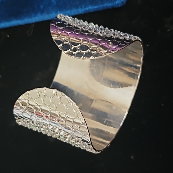 Large Embellished Rhinestone Cuff - Picture 4 of 4